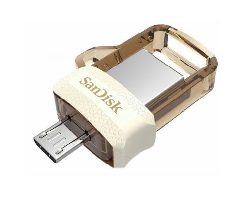 USB флеш накопичувач SanDisk 64GB Ultra Dual Drive m3.0 White-Gold USB 3.0/OTG (SDDD3-064G-G46GW)