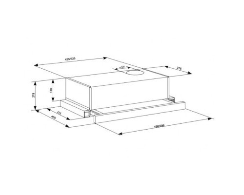 Витяжка кухонна Eleyus LOTUS 470 50 BL (LOTUS47050BL)