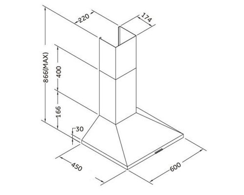 Витяжка кухонна Pyramida KSX 60 IV