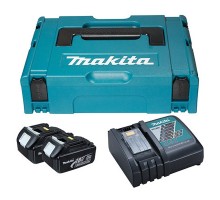 Акумулятор до електроінструменту Makita набір LXT (BL1830x2, DC18RC, Makpac1) (197952-5)