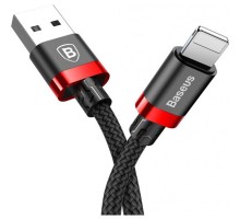 Дата кабель USB 2.0 AM to Lightning 1.0m Cafule Black-Red Baseus (CALKLF-B19)