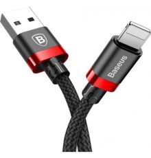 Дата кабель USB 2.0 AM to Lightning 1.0m Cafule Black-Red Baseus (CALKLF-B19)