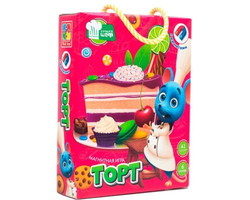 Розвиваюча іграшка Vladi Toys Магнітна кулінарна гра Торт, рос (VT3004-07) Розвиваюча іграшка Vladi Toys Магнітна кулінарна гра Торт, рос (VT3004-07)