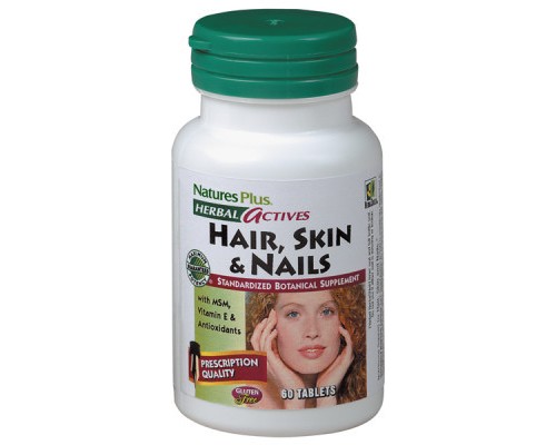 Вітамінно-мінеральний комплекс Natures Plus Рослинний Комплекс для Волос, Шкіри і нігтів, Herbal Active (NTP7476)