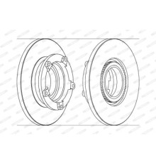 Гальмівний диск FERODO DDF1573-1