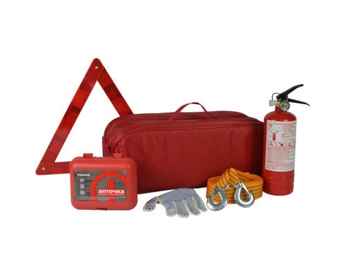 Набір техдопомоги Poputchik автомобіліста універсальний 2 червоний (01-017-У)