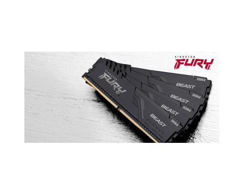 Модуль пам'яті для комп'ютера DDR4 4GB 3200 MHz Fury Beast Black Kingston Fury (ex.HyperX) (KF432C16BB/4)