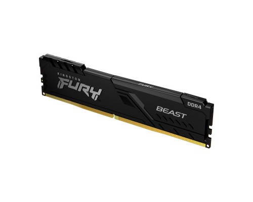 Модуль пам'яті для комп'ютера DDR4 4GB 3200 MHz Fury Beast Black Kingston Fury (ex.HyperX) (KF432C16BB/4)