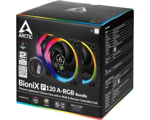 Кулер до корпусу Arctic P120 A-RGB 3x120mm ARGB (ACFAN00156A)
