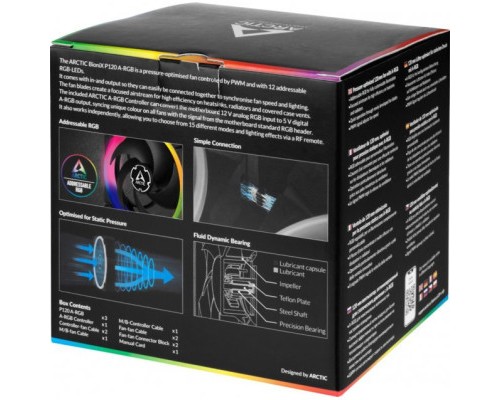 Кулер до корпусу Arctic P120 A-RGB 3x120mm ARGB (ACFAN00156A)