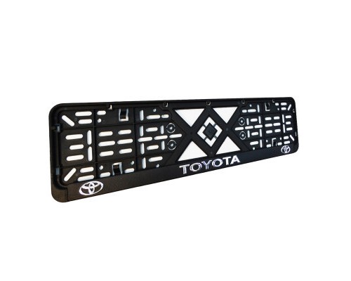 Рамка номерного знака CarLife пластик з об'ємними літерами Toyota (2шт) (24-017)