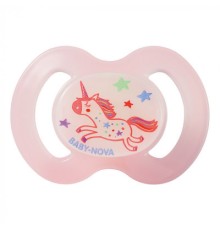 Пустушка Baby-Nova Unicornio Pink нічна 0-6 міс. рожева (3962483)