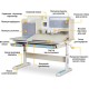 Парта з кріслом Mealux Winnipeg MG/PN + Omega KP (BD-630 MG/PN+Y-220 KP)