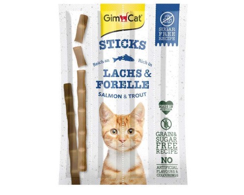 Ласощі для котів GimCat Sticks Lanchs&Forelle 4 шт (лосось та форель) (4002064400174)