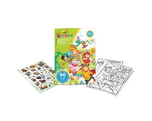 Набір для творчості Crayola Mini Kids Розмальовка Улюблені казки, 96 сторінок та додатково наліпки (25-1081)