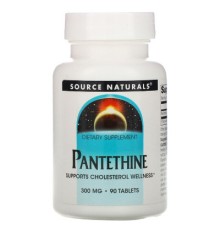 Вітамін Source Naturals Пантетин, Pantethine, 300 Мг, 90 таблеток (SNS-02066)