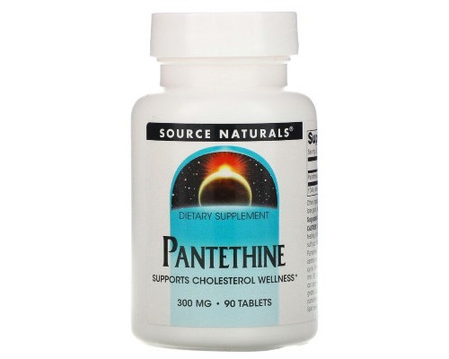 Вітамін Source Naturals Пантетин, Pantethine, 300 Мг, 90 таблеток (SNS-02066)
