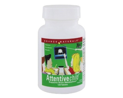 Вітамінно-мінеральний комплекс Source Naturals Комплекс Уважна Дитина, Attentive Child, 120 таблеток (SN1947)