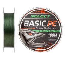 Шнур Select Basic PE 100m Dark Green 0.14mm 15lb/6.8kg (1870.27.62)