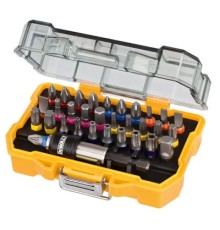 Набір біт DeWALT Phillips, Pozidriv, Torx, Slotted, Hex, L=25 мм, 32 шт, кейс (DT7969)