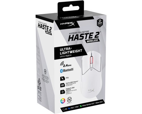 Мишка HyperX Pulsefire Haste 2 Wireless White (6N0A9AA)