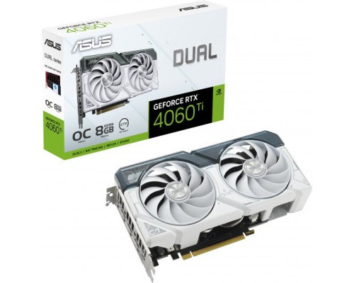 Відеокарта ASUS GeForce RTX4060Ti 8Gb DUAL OC WHITE (DUAL-RTX4060TI-O8G-WHITE)