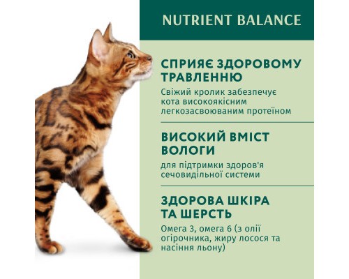 Вологий корм для кішок Optimeal з кроликом в морквяному желе 85 г (4820215365840)
