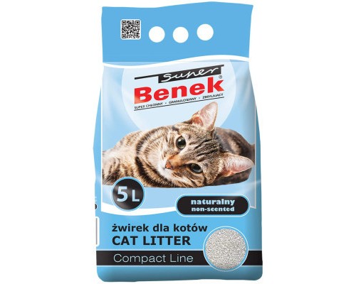 Наповнювач для туалету Super Benek Бентонітовий компактний 5 л (5905397010036) Наповнювач для туалету Super Benek Бентонітовий компактний 5 л (5905397010036)