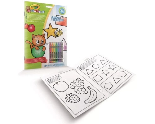 Набір для творчості Crayola Mini Kids Розмальовка Кольори та форми 24 сторінки (25-2727)