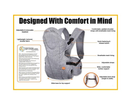 Рюкзак-переноска DreamBaby Oxford Denim Grey (G265)