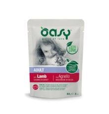 Вологий корм для кішок OASY Adult з ягням 85 г (8053017345635)