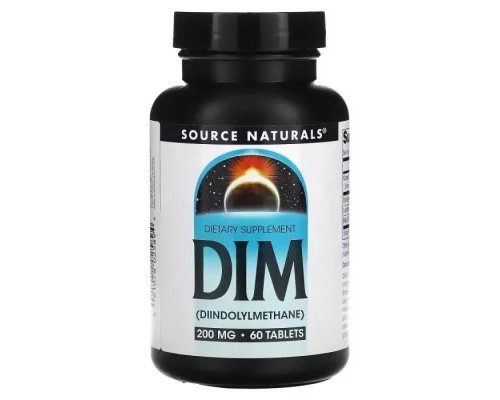 Вітамінно-мінеральний комплекс Source Naturals Дііндолілметан, 200мг, DIM, 60 таблеток (SNS-02589)