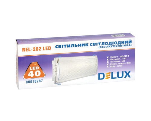 Світильник Delux REL-202 без аккум 40 LED 8W (90018287)