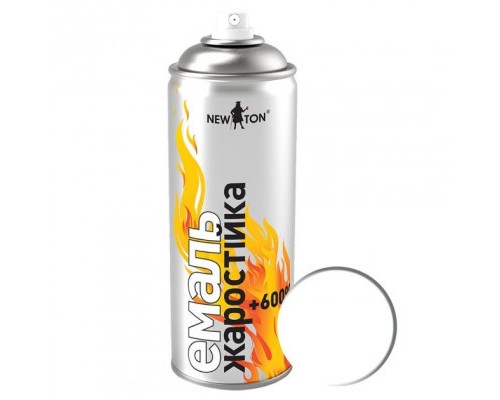 Аерозольна фарба для автомобіля New Ton жаростійка біла, 400 мл (648)