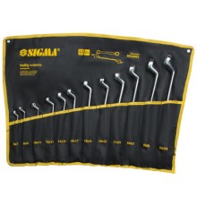 Ключ Sigma набір накидних 12шт 6-32мм CrV satine, тк. чохол (6010061)