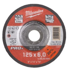 Круг зачистний Milwaukee по металу, SG 27/125х6 PRO+, 125 мм (4932451502)