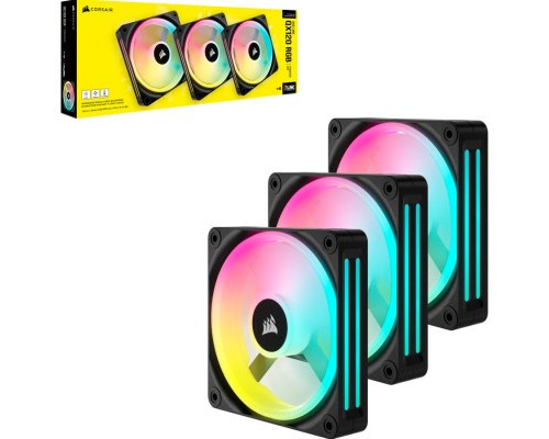 Кулер до корпусу Corsair iCUE Link QX120 RGB PWM PC Fans Starter Kit with iCUE Link System Hub (CO-9051002-WW)