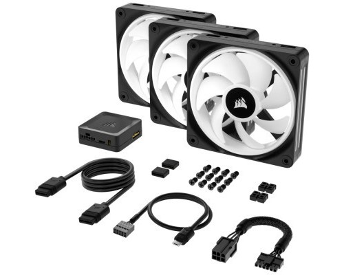 Кулер до корпусу Corsair iCUE Link QX120 RGB PWM PC Fans Starter Kit with iCUE Link System Hub (CO-9051002-WW)
