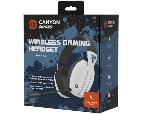Навушники Canyon GH-13 Ego Wireless Gaming 7.1 White (CND-SGHS13W)