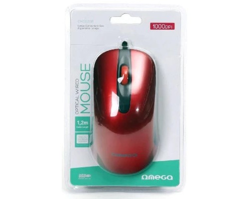 Мишка Omega OM-520 USB Red (OM0520R)