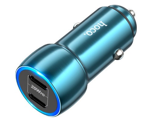 Зарядний пристрій HOCO Type-С/Type-C Sapphire Blue (6931474795007)