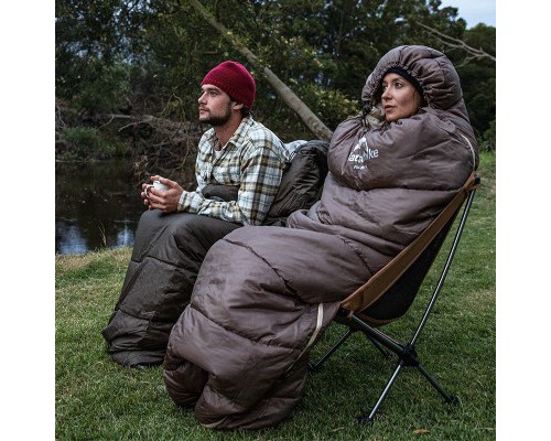 Спальний мішок Naturehike з капюшоном U350S NH20MSD07 (-3°C) лівий, коричневий (6927595764312-L)