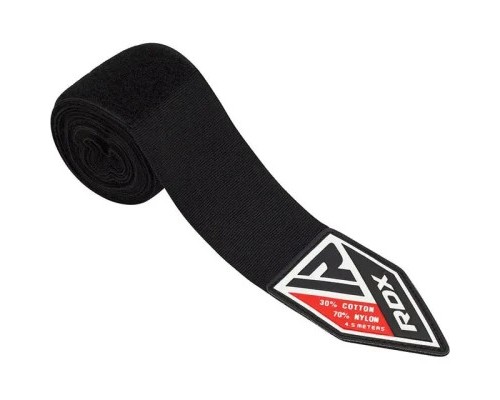 Бинт для спорту RDX для боксу WX Professional Boxing Hand Wraps Black (4.5м.) (HWX-RB+)