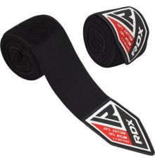 Бинт для спорту RDX для боксу WX Professional Boxing Hand Wraps Black (4.5м.) (HWX-RB+)