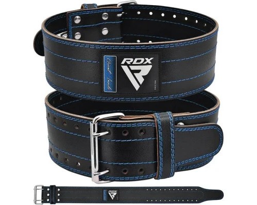 Атлетичний пояс RDX для пауерліфтингу RD1 шкіряний Blue XL (WPB-RD1U-XL)
