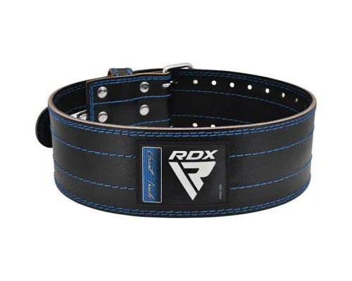 Атлетичний пояс RDX для пауерліфтингу RD1 шкіряний Blue XL (WPB-RD1U-XL)