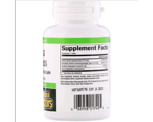 Вітамін Natural Factors Ензими Папайї, Papaya Enzymes, 120 Таблеток (NFS01749) Вітамін Natural Factors Ензими Папайї, Papaya Enzymes, 120 Таблеток (NFS01749)