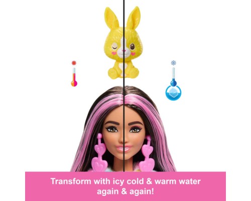 Лялька Barbie Cutie Reveal серії Кольорові пухнастики – кролик (HRK38)