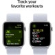 Смарт-годинник Apple Watch SE 2024 GPS 44mm Silver Aluminium Case with Blue Cloud Sport Loop (MXET3QH/A)