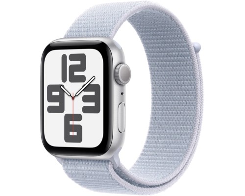Смарт-годинник Apple Watch SE 2024 GPS 44mm Silver Aluminium Case with Blue Cloud Sport Loop (MXET3QH/A)